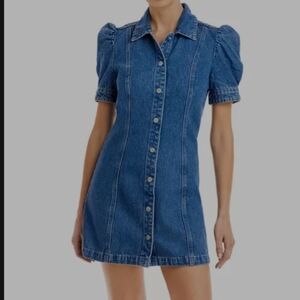Blank NYC Blue Denim Shirt Dress Size S